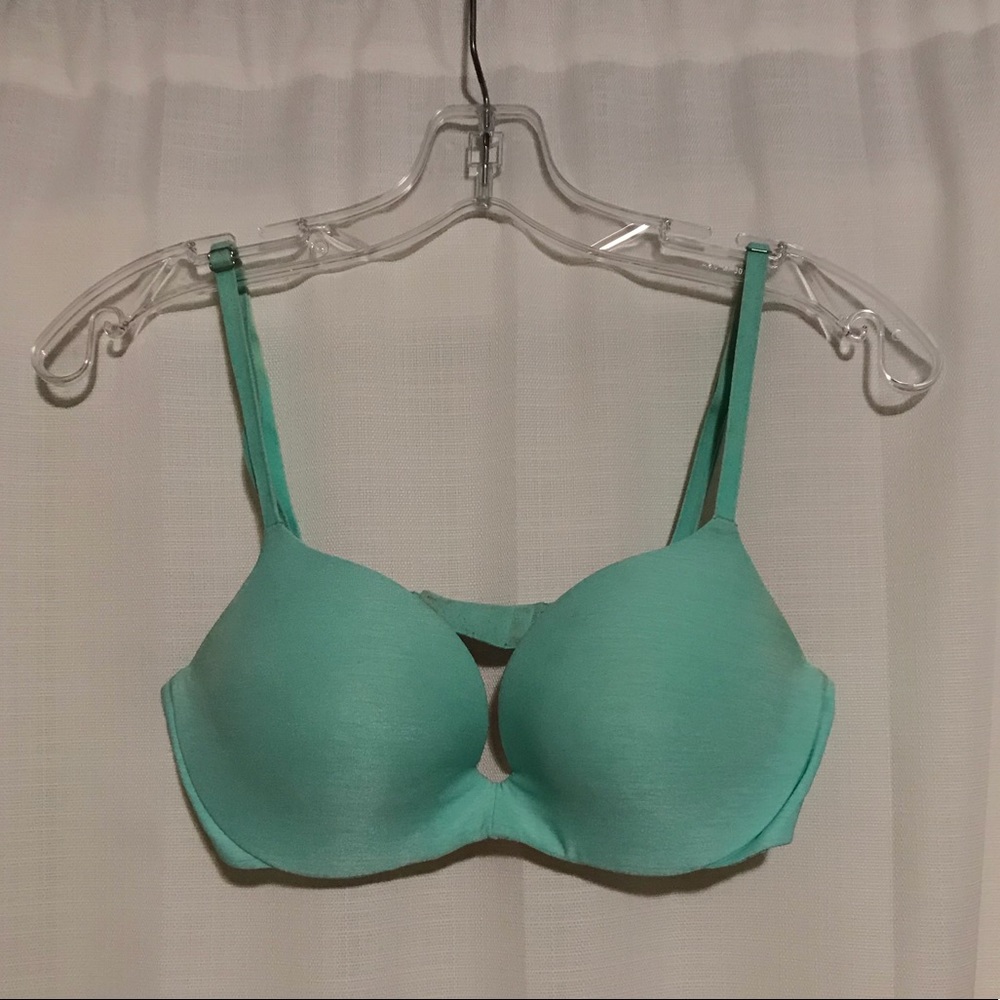 Victoria’s Secret PINK Push Up Blue Canvas Bra